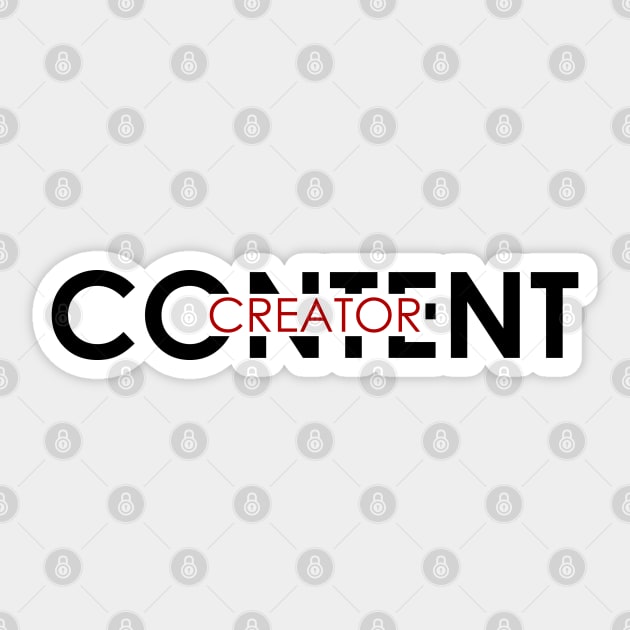 Content Creator - 08 Sticker by SanTees